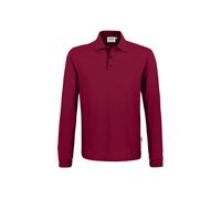 Hakro No. 0815 Longsleeve-Poloshirt MIKRALINAR® weinrot - 2XL