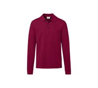 HAKRO Regular Fit Longsleeve Poloshirt weinrot, Einfarbig