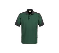 HAKRO Poloshirt Contrast Mikralinar® 839, tanne/anthrazit, Größe L (Arbeitshemd & Arbeitsshirt)