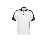 Hakro No. 0839 Poloshirt Contrast MIKRALINAR® weiß/anthrazit - M