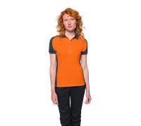Hakro Damen Poloshirt Contrast Mikralinar® 239, Regular Fit, orange/anthrazit, Gr. 6XL