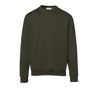 HAKRO Organic Regular Fit Sweatshirt Rundhals olive, Einfarbig