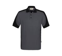 HAKRO Performance Regular Fit Poloshirt Karbongrau/schwarz, Zweifarbig
