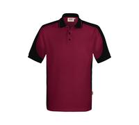 HAKRO Performance Regular Fit Poloshirt Weinrot/schwarz, Zweifarbig
