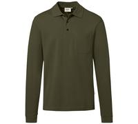 HAKRO Pocket-Longsleeve-Polo ECO #817 Gr. 2XS olive
