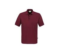 HAKRO Pocket-Poloshirt Mikralinar® 812, weinrot, Größe L (Arbeitshemd & Arbeitsshirt)