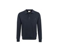 HAKRO 457 Comfort Fit Longsleeve Poloshirt nachtblau, Einfarbig
