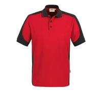 HAKRO Poloshirt Contrast Mikralinar® 839, rot/anthrazit, Größe 3XL (Arbeitshemd & Arbeitsshirt)