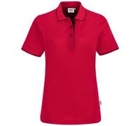 HAKRO Damen Poloshirt Casual 203, rot/schwarz, Größe L (Arbeitshemd & Arbeitsshirt)