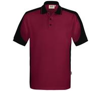 HAKRO Performance Regular Fit Poloshirt Weinrot/schwarz, Zweifarbig