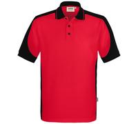 HAKRO Performance Regular Fit Poloshirt rot/schwarz, Zweifarbig
