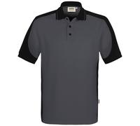 HAKRO Performance Regular Fit Poloshirt Karbongrau/schwarz, Zweifarbig