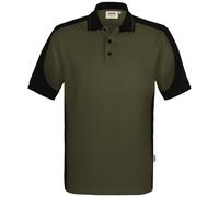 HAKRO Performance Regular Fit Poloshirt Olive/schwarz, Zweifarbig