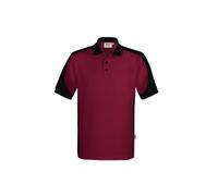 HAKRO Poloshirt Contrast ECO #539 Gr. 4XL weinrot/schwarz