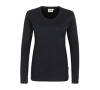 HAKRO Regular Fit Damen Longsleeve schwarz, Einfarbig