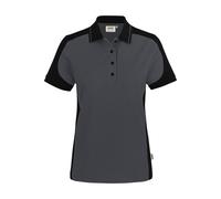 HAKRO Regular Fit Damen Poloshirt Karbongrau/schwarz, Zweifarbig