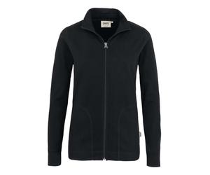 HAKRO Regular Fit Damen Sweatjacke schwarz, Einfarbig