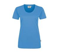 HAKRO Regular Fit Damen T-Shirt blau, Einfarbig