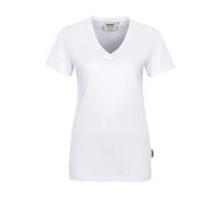 Hakro Damen V-Shirt Classic - Weiß , L (EU)