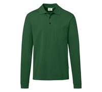 HAKRO Regular Fit Longsleeve Poloshirt tanne, Einfarbig