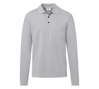 HAKRO Regular Fit Longsleeve Poloshirt titan, Einfarbig