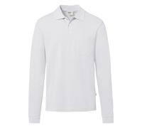 HAKRO Regular Fit Longsleeve Poloshirt weiss, Einfarbig