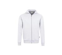 HAKRO 606 Comfort Fit Sweatjacke weiss, Einfarbig