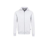 HAKRO 606 Comfort Fit Sweatjacke weiss, Einfarbig