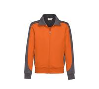 HAKRO 477 Comfort Fit Sweatjacke orange/anthrazit, Zweifarbig