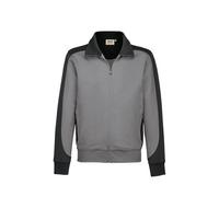 HAKRO Sweatjacke Contrast Mikralinar® 477, titan/anthrazit, Größe XS (Outdoorkleidung & Freizeitkleidung)