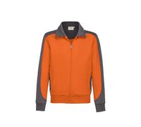 HAKRO 477 Comfort Fit Sweatjacke orange/anthrazit, Zweifarbig