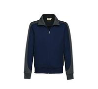 Hakro No. 0477 Sweatjacke Contrast MIKRALINAR® tinte/anthrazit - 3XL