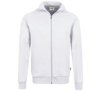 HAKRO 606 Comfort Fit Sweatjacke weiss, Einfarbig
