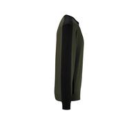 Hakro Sweatshirt Contrast MIKRALINAR® ECO - Olive / Schwarz , S (EU)