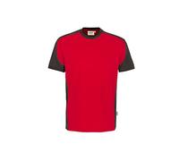 HAKRO 290 Comfort Fit T-Shirt Rundhals rot/anthrazit, Einfarbig