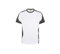 Hakro No. 0290 T-Shirt Contrast MIKRALINAR® weiß/anthrazit - 4XL