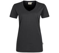 HAKRO Damen V-Shirt Mikralinar® 181, karbongrau, Größe 5XL (Arbeitshemd & Arbeitsshirt)
