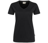 Hakro No. 0181 Damen V-Shirt MIKRALINAR® schwarz - 6XL