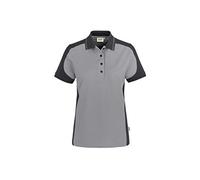 HAKRO Damen Poloshirt Contrast Mikralinar® 239, titan/anthrazit, Größe L (Arbeitshemd & Arbeitsshirt)