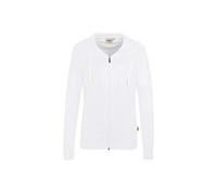 Hakro Damen-Sweatjacke College 406, Regular Fit, einfarbig weiß, Größe 3XL