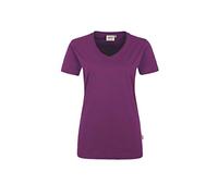 Hakro No. 0181 Damen V-Shirt MIKRALINAR® aubergine - 4XL