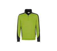 HAKRO Zip-Sweatshirt Contrast Mikralinar® 476, kiwi/anthrazit, Größe 5XL (Outdoorkleidung & Freizeitkleidung)