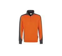HAKRO Zip-Sweatshirt Contrast Mikralinar® 476, orange/anthrazit, Größe M (Outdoorkleidung & Freizeitkleidung)