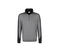 HAKRO 476 Comfort Fit Troyer grau/anthrazit, Zweifarbig