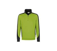 HAKRO Zip-Sweatshirt Contrast MIKRALINAR® kiwi/anthrazit, XL