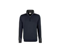 HAKRO 476 Comfort Fit Troyer dunkelblau/anthrazit, Zweifarbig