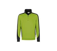 HAKRO Zip-Sweatshirt Contrast Mikralinar® 476, kiwi/anthrazit, Größe 2XL (Outdoorkleidung & Freizeitkleidung)