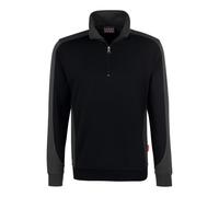 Hakro Zip-Sweatshirt Contrast Performance - schwarz L