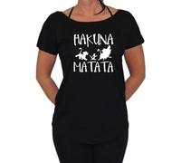 Hakuna Matata Loose Fit Girlie M2, Farbe: Schwarz, Bekleidungsgröße: XL