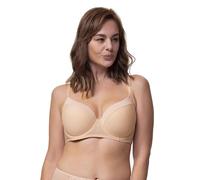 Bügel-BH DORINA "Carmen", Damen, Gr. 85, Cup E, beige, Microtouch, Obermaterial: 63% Polyamid, 27% Polyester, 10% Elasthan, gestreift, unifarben, bequem, BHs Bügel-BH, leicht gepolstert, geformte Cups